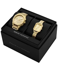 A|X Armani Exchange Men's Sync Quartz Chronograph Gold Stainless Steel Watch, 42mm