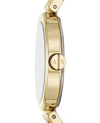 A|X Armani Exchange Women's Quartz Two-Hand Black Leather Watch, 32mm