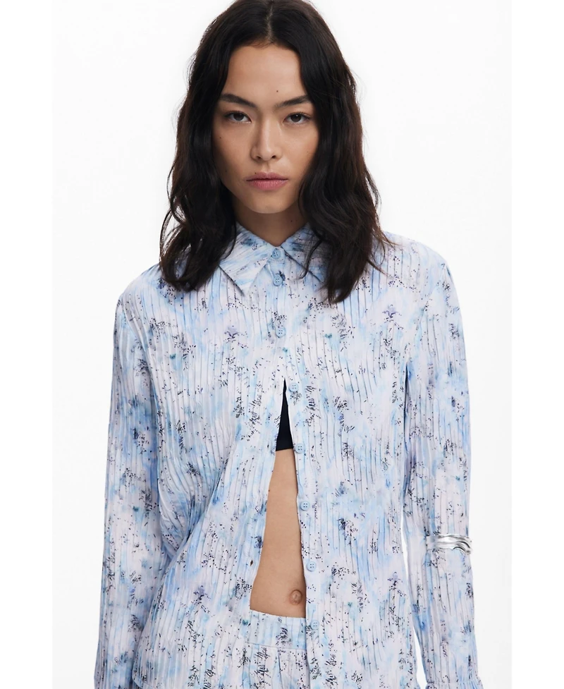 Desigual Women's Pleated stretch shirt