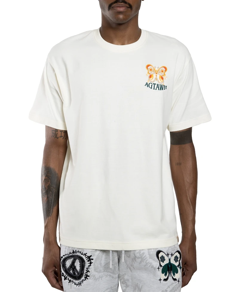All Good Things Are Welcome Here Men's Palm Fly Graphic T-Shirt