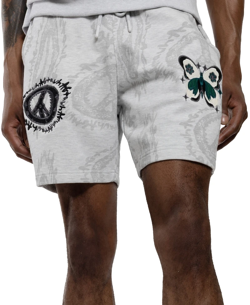 All Good Things Are Welcome Here Men's Peace Sign of Mind Cotton Shorts