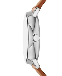 Skagen Men's Signatur Quartz Multifunction Brown Leather Watch, 40mm