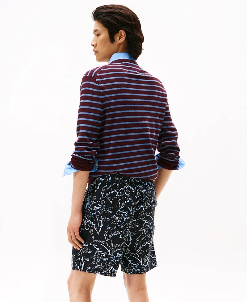 Tommy Hilfiger Men's Patterned 7" Linen Shorts