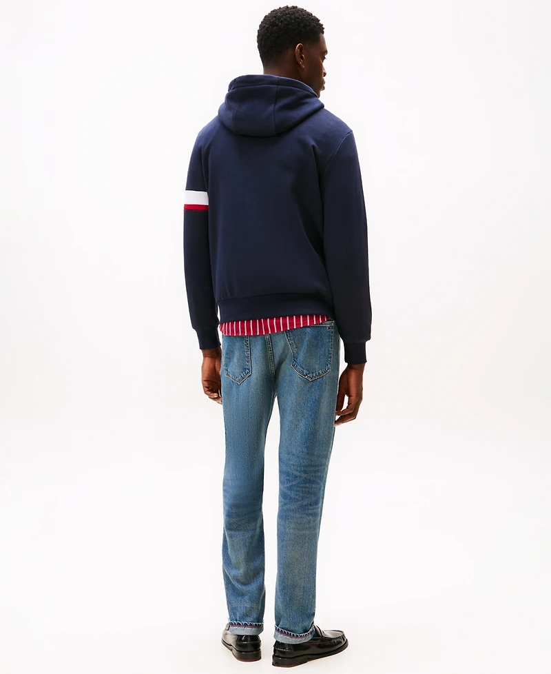 Tommy Hilfiger Men's Stripe Sleeve Hoodie