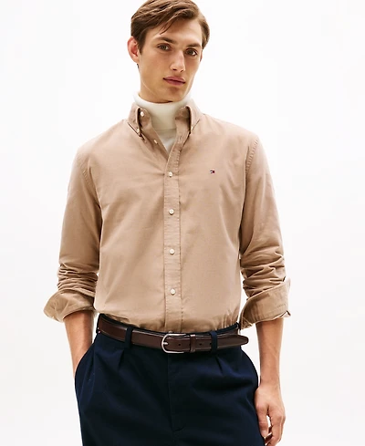 Tommy Hilfiger Men's Regular-Fit Solid Corduroy Shirt