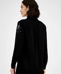 Anne Klein Women's Rhinestone-Embellished Shirt