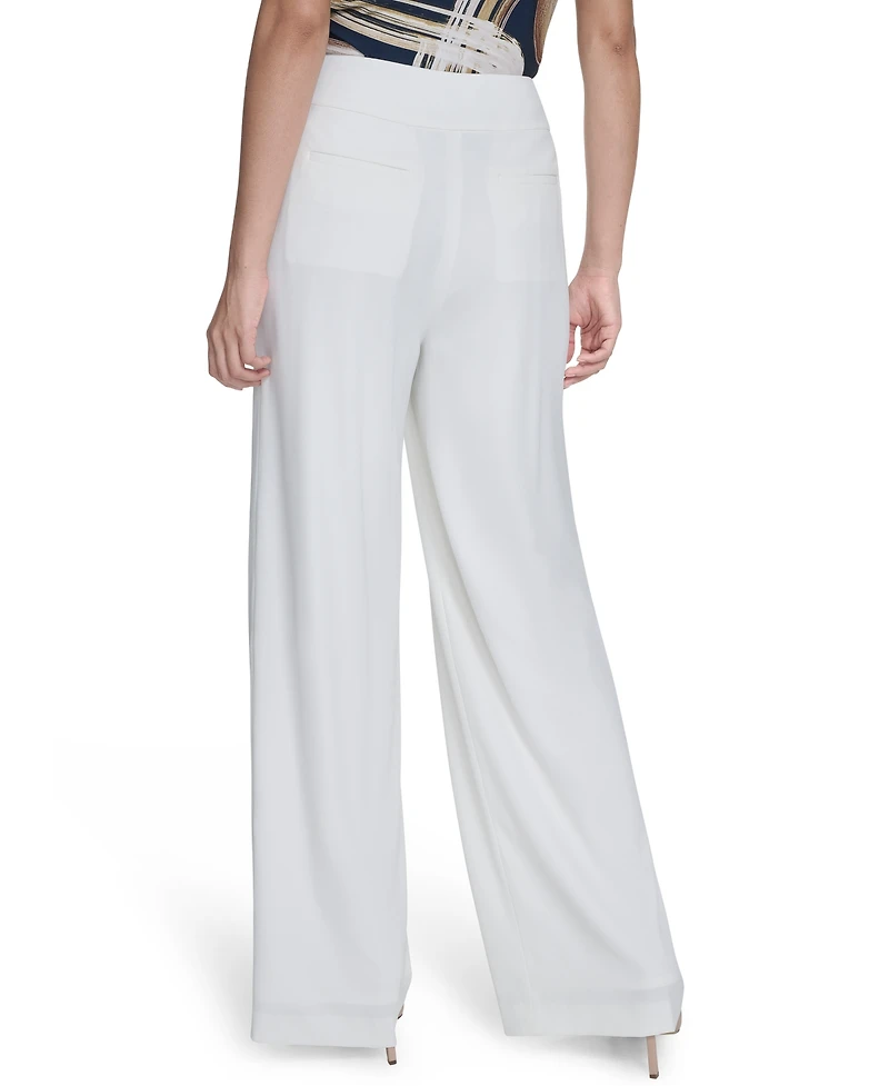 Calvin Klein Women's High-Rise Wide-Leg Pants