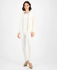 Anne Klein Women's Rhinestone-Trim Cardigan
