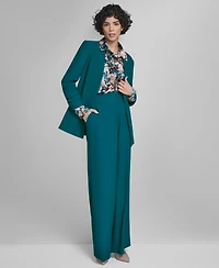 Calvin Klein Women's Heavy Open-Front Ruched-Sleeve Blazer