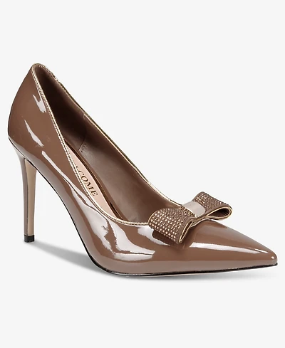 Things Ii Come Women's Soho Luxurious Crystal Double Bow Pumps