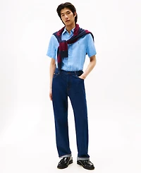 Tommy Hilfiger Men's Regular-Fit Linen Short-Sleeve Shirt