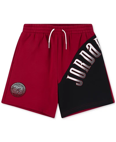 Jordan Big Boys Colorblocked Logo Pull-On Fleece Shorts