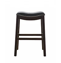 Backless Counter Height Bar Stool with Seat and Wood Frame
