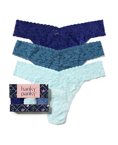Hanky Panky Women's Signature Lace Original Rise Thong 3pack Panty