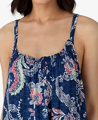 Lauren Ralph Women's Double Strap Ruffle Neck Ballet Nightgown