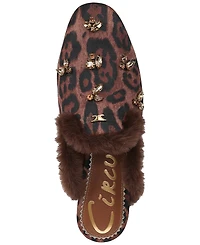 Circus Ny by Sam Edelman Women's Tillie Embellished Cozy Faux-Shearling Slip-On Clogs