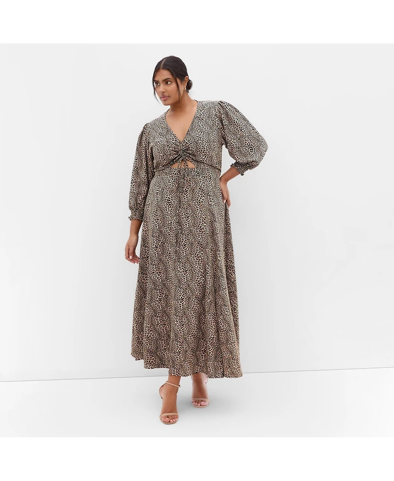City Chic Women's Jessie Print Maxi Dress
