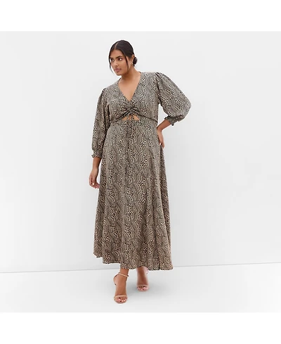 City Chic Women's Jessie Print Maxi Dress