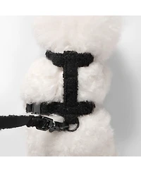 The Licker Store, Teddy Boucle Adjustable Harness and Leash Walk Set with Poop Bag Pouch
