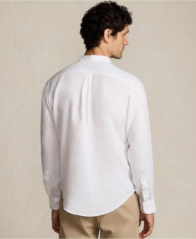 Lands' End Big & Tall Long Sleeve Linen Shirt