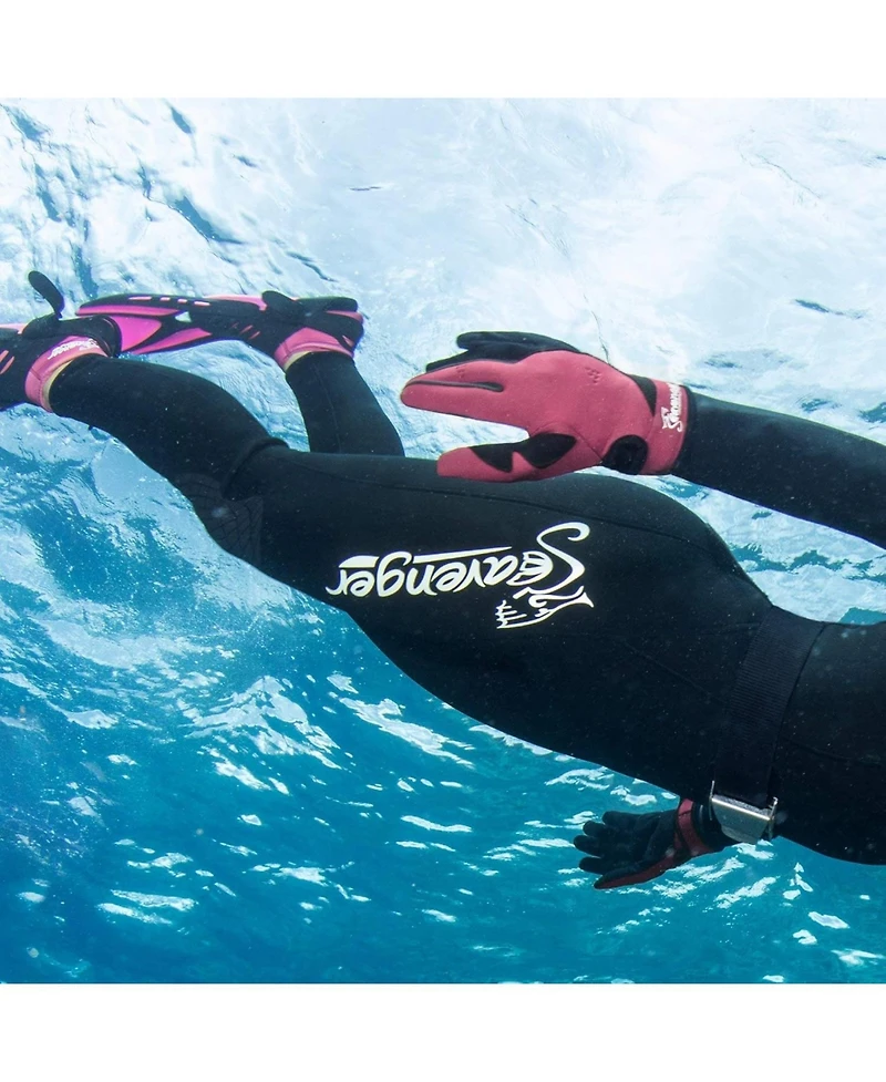Seavenger Abyss 1.5mm Mesh Reef Water Sports Gloves with Amara Leather Palm