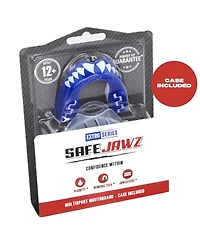 SafeJawz Extro Dual Layer Mouth Guard with Case for Basketball, Lacrosse, Football, Mma, Hockey, Wrestling - Adult 12+ Years Goldie