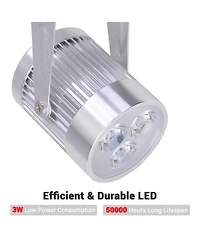 3W Led Aluminum Spot Light Pinspot Stage Lighting Effect for Dj Mirror Ball Ktv Discos Party Red/Green/Blue