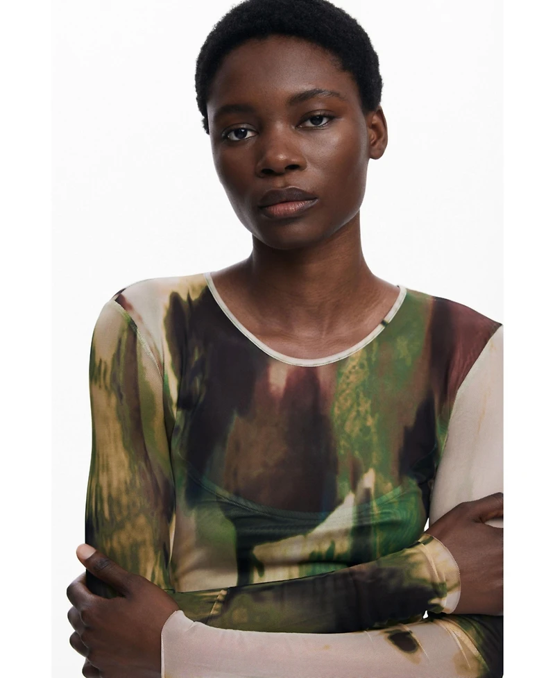 Desigual Women's Long tulle dress