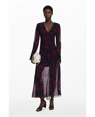 Desigual Women's Floral flowy long dress