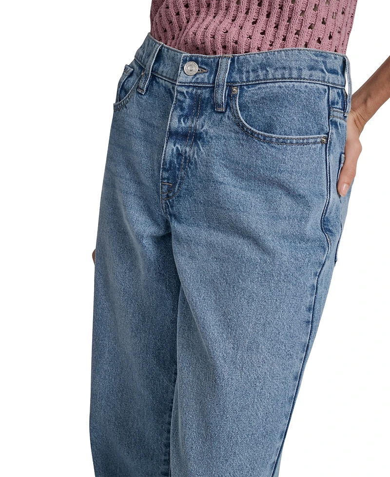 Dkny Jeans Women's Mid-Rise Relaxed Straight-Leg Cotton