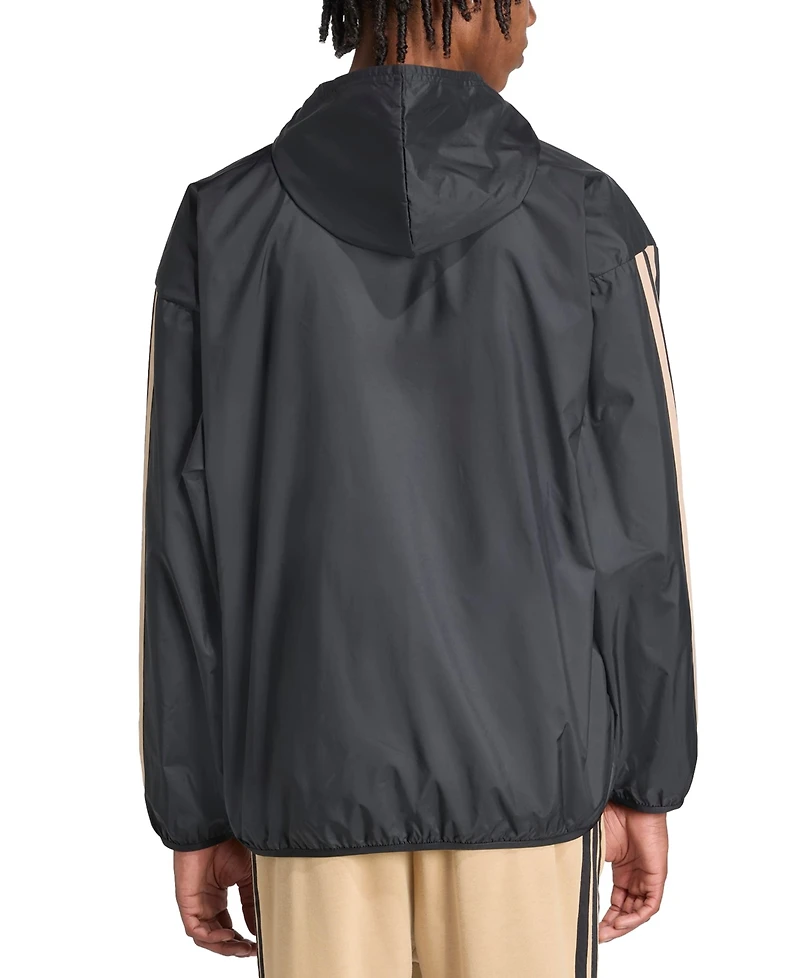 adidas Men's Essential Three-Stripes Woven Windbreaker