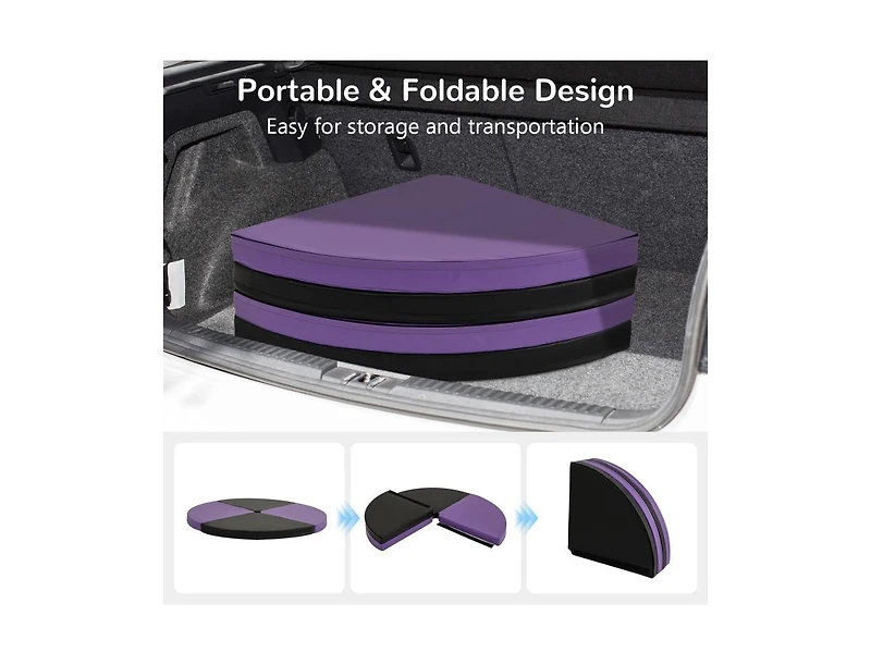 Akiudex Pole Dance Crash Mat Round Portable Yoga Mat with Epe Foam