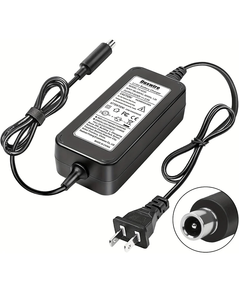 Urbanmax 42V 2A Electric Scooter Charger for 36V Li-ion Battery, Safe and Reliable