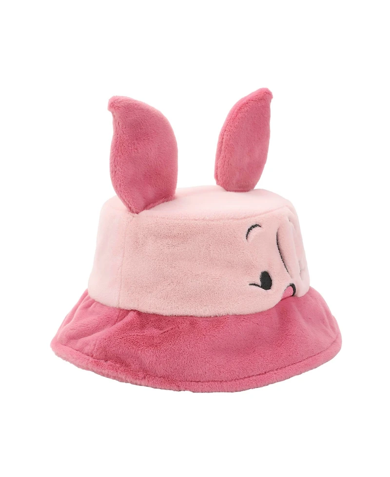 Winnie the Pooh Men's Piglet Pink Short Faux Fur Bucket Hat