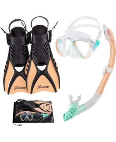Seavenger Hanalei Anti Fog Snorkeling Set Orange Peel Junior