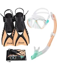 Seavenger Hanalei Anti Fog Snorkeling Set Orange Peel Junior