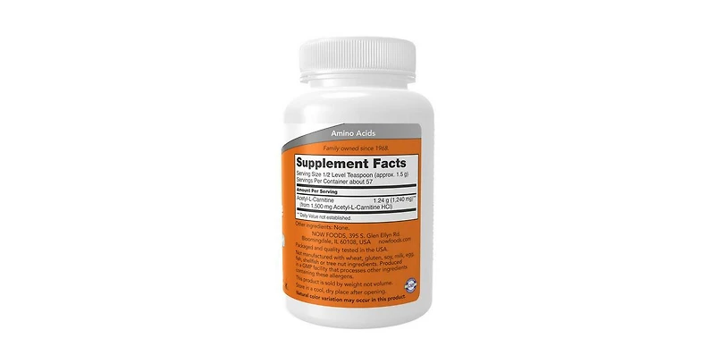 Now Foods Acetyl-l Carnitine, Powder 3 Oz