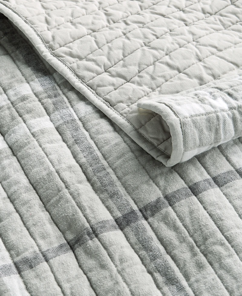 Charter Club Brushed Cotton Plaid 3-Pc. Quilt Set, Full/Queen, Macy's Exclusive