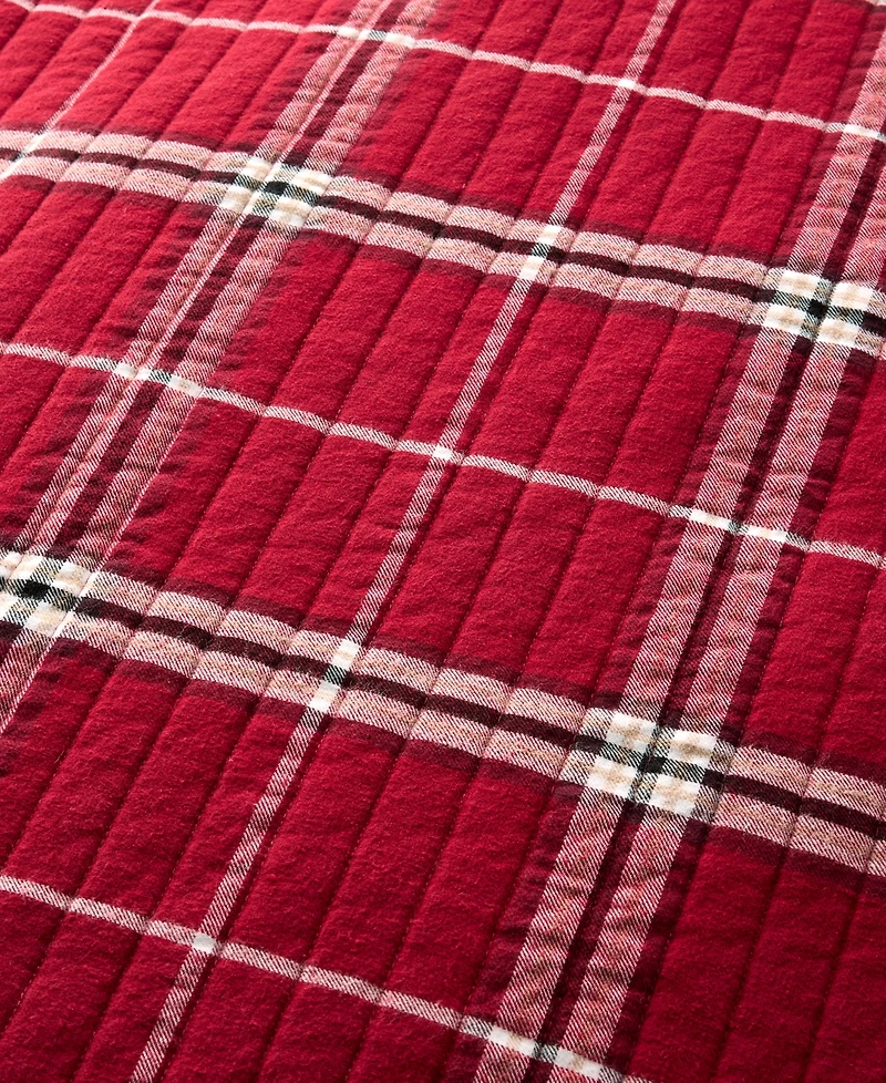 Charter Club Brushed Cotton Plaid 3-Pc. Quilt Set, Full/Queen, Macy's Exclusive