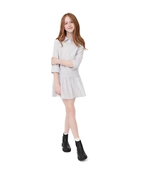 H by Habitual Big Girls Stripe Gathered Shirt Dress