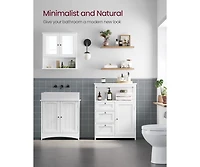 Songmics Home Versatile Storage Cabinet - 3 Spacious Drawers with Adjustable Shelf for Optimal Organization, White