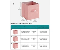 Songmics Home 6-Pack 11" Foldable Storage Bins with Double Handles – Jelly Pink Closet Organizers for Clothes and Shelves