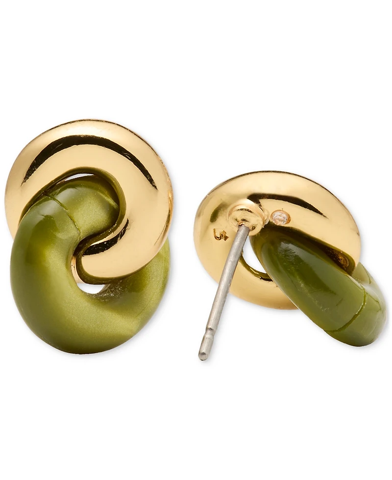 kate spade new york Two-Tone Interlock Stud Earrings