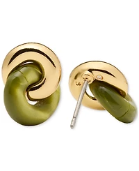 kate spade new york Two-Tone Interlock Stud Earrings