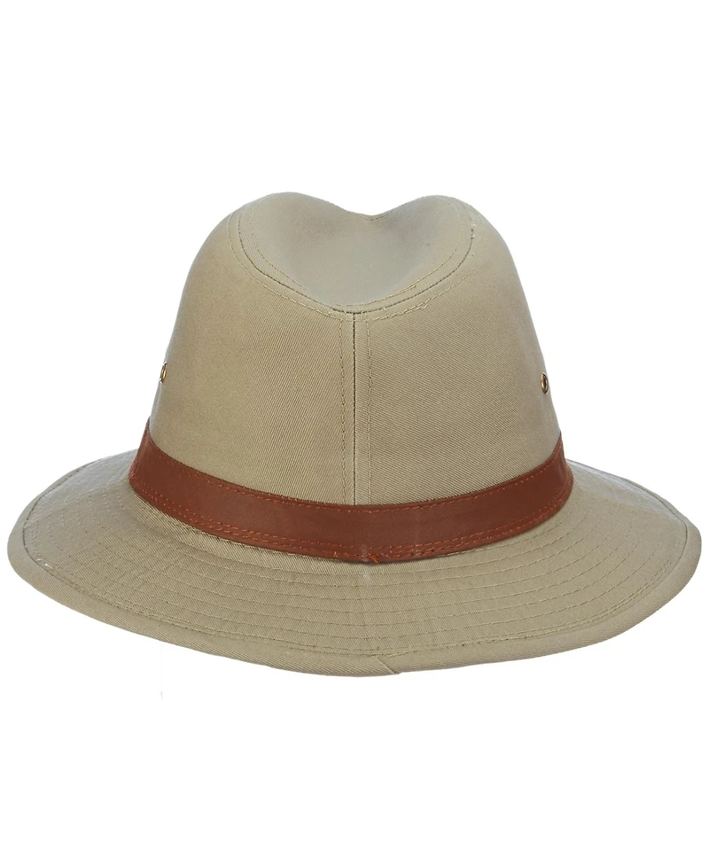 Dorfman Pacific Men's Washed Twill Safari Hat