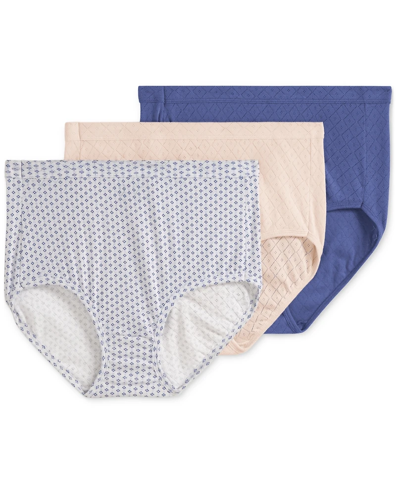Jockey Elance Breathe Brief 3 Pack Underwear 1542, Extended Sizes