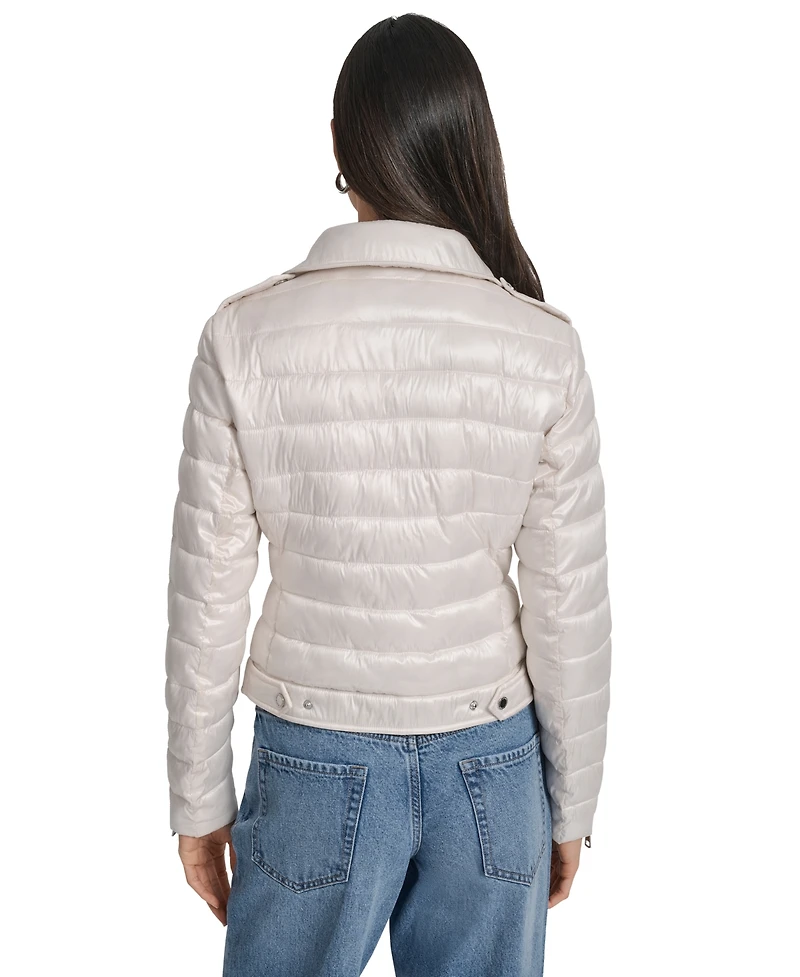 Dkny Jeans Women's Lightweight Zip-Front Puffer Jacket
