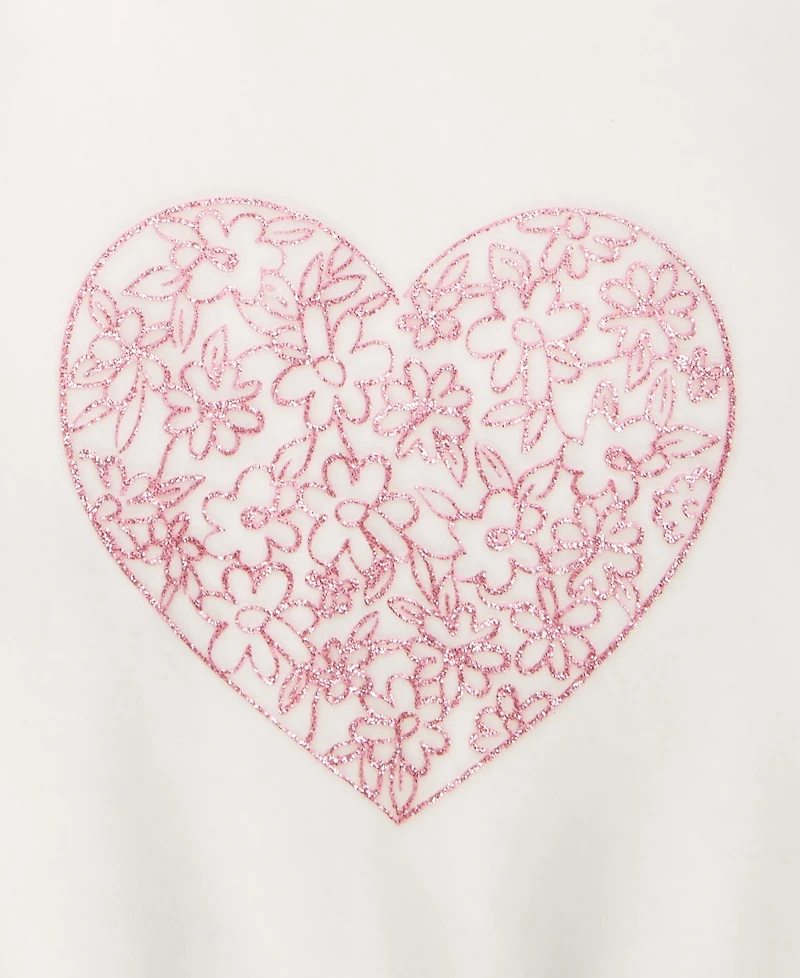 First Impressions Baby Girls Long-Sleeve Floral-Heart Velour Top, Macy's Exclusive