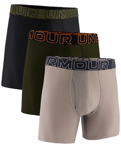 Under Armour Men's 3-Pk. Performance Tech 6" Boxer Briefs