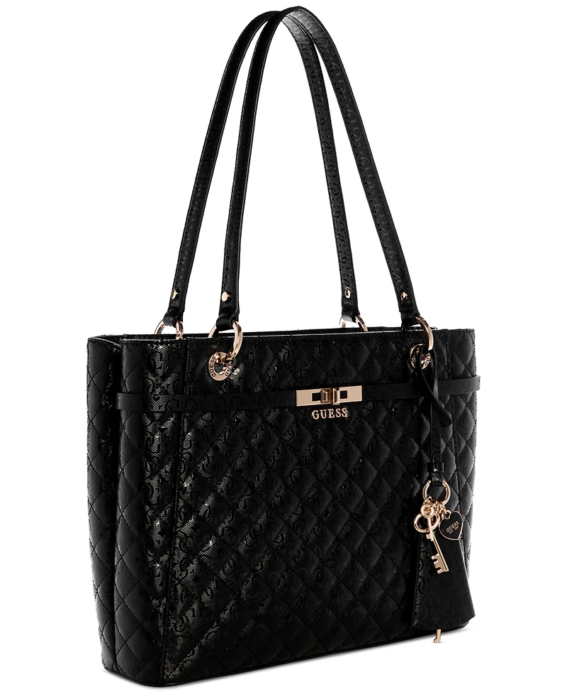 Guess Idra Noel Large Quilted Tote Bag